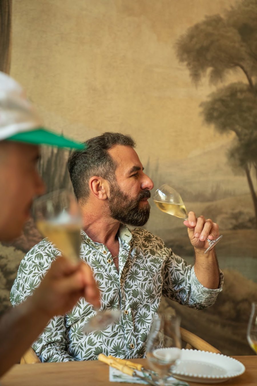Guests sharing a guided olive oil tasting at Olive Passion